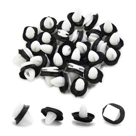 JDCMEI Pack of 100 Car Door Trim Clips, Door Trim Attachment Clips, Universal Car Door Clips, Car Trim Clips with Black Rubber Seal, Door Trim Attachment Clips