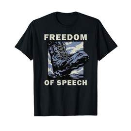 Crushing Freedom Of Speech Under Jackboot Social Media Post T-Shirt