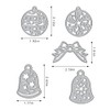 Hying Christmas Bell Bow Cutting Dies for Card Making and