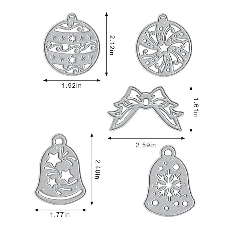 Hying Christmas Bell Bow Cutting Dies for Card Making and