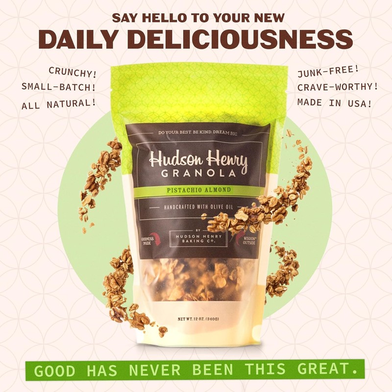 Hudson Henry Pistachio Almond Granola | Gluten Free Granola with