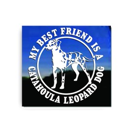 My Best Friend is A Catahoula Leopard Dog |NickerStickers® Vinyl Dog Window Auto Decal Sticker