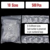 NOVO OVO 500 pcs Extra Long Curved Stiletto Nail Tips,