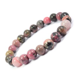Natural AAA Multi Rhodonite Bracelet Stretch Bracelet | 7-7.5” length Rhodonite Bracelet Gemstone Bracelet | Unisex Bracelet | 6mm Round Shape Beads |Men beaded Bracelet