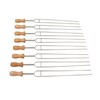 8 Pcs Stainless Steel Barbecue Fork Roasting Stick with Temperature