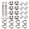 304 Stainless Steel M6 Turnbuckle Wire Rope Kit Turnbuckle Thimble