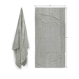 Royal Comfort 32x64 Solid Color Cool Gray (4 per Pack) Terry Velour Beach Towel. Made with 100% Cotton Weighing at 16.0 lbs per doz. Why Settle for Polyester get The Real Thing!