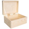 Creative Deco Wooden Box with Lid, 19.5 x 15 x