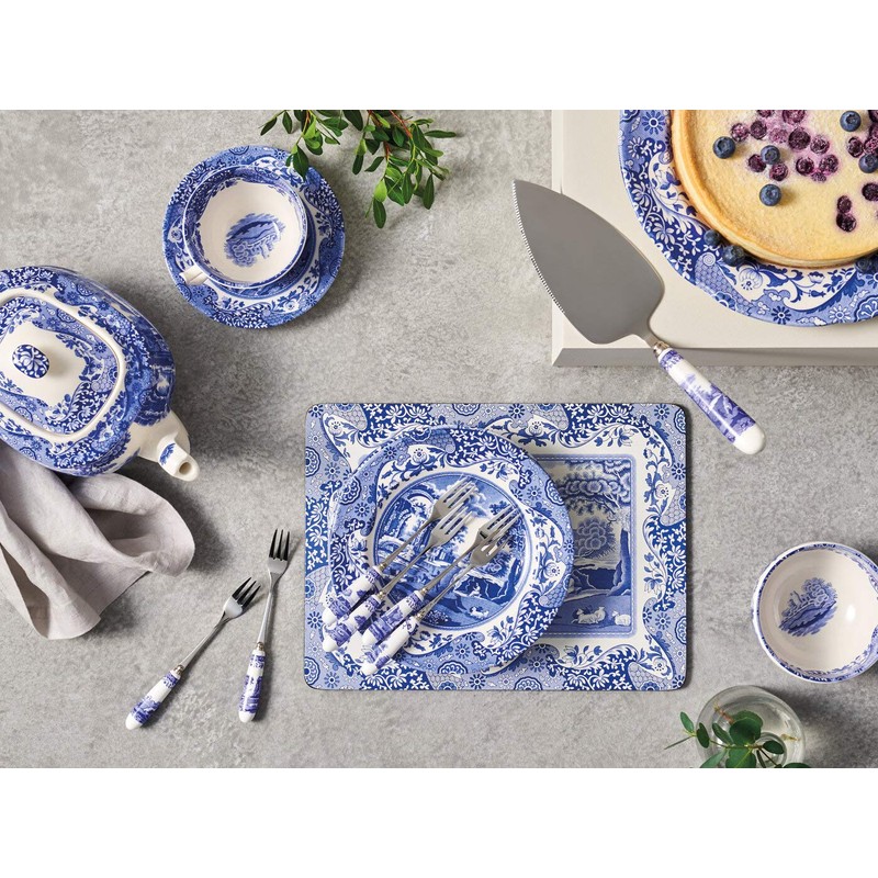 Spode Blue Italian Pastry Forks (Set of Six)
