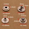 60 Sets 12.5mm Stainless Steel Snap Button Kits for Coats