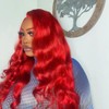 SISIFIRE Red Body Wave Lace Front Wigs for Women 13