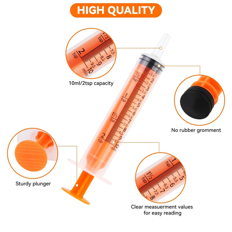 12 Pcs 10 ml Syringe, Wiederverwendbar Plastic Syringe, Syringe with