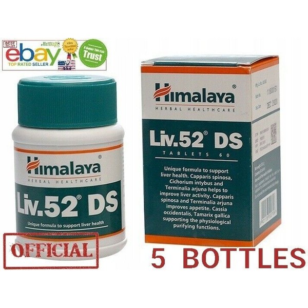 Liv52 DS 5 Bottles 300 Tablets USA Himalaya Bestseller Liver Repair EXP.2024