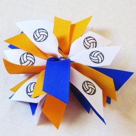 Volleyball Ultimate Scrunchie - Avail in Many Colors, Royal/Gold