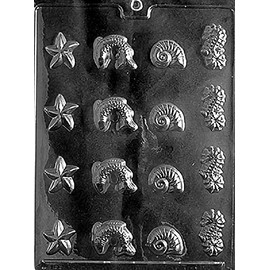 Grandmama's Goodies N005 Sea Assortment Chocolate Candy Mold with Exclusive Molding Instructions