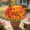 6 Bundles Fall Flowers Artificial for Decoration, Faux Mums for