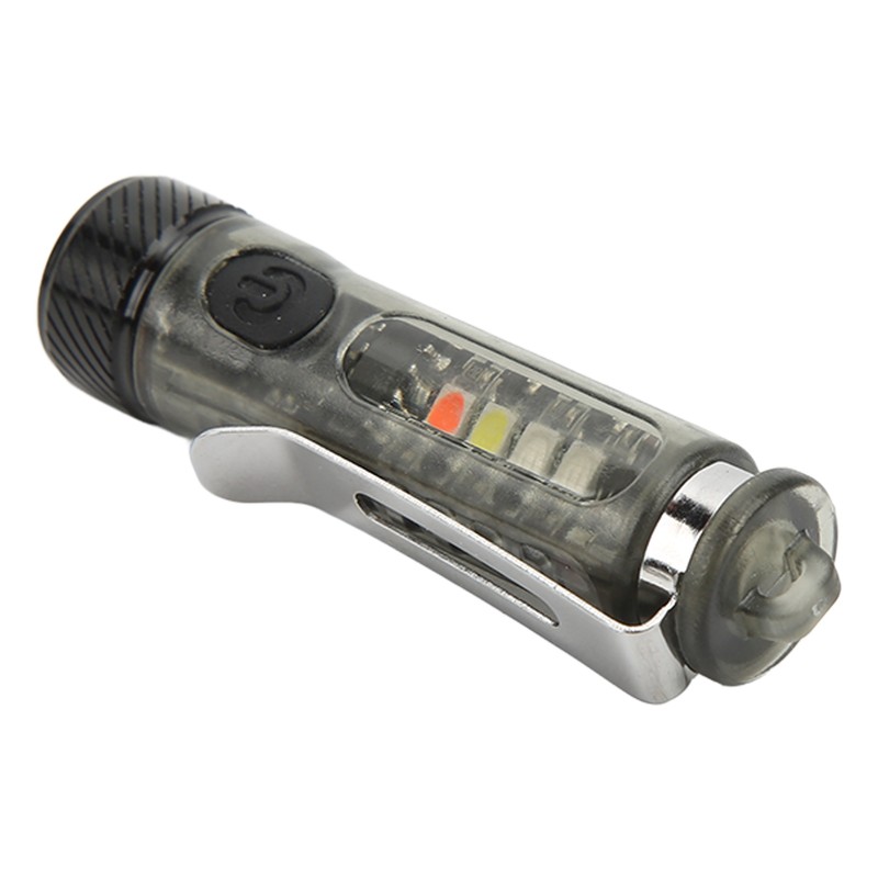 Keychain Flashlight Bright IP65 Waterproof Rechargeable Red Blue Black Light