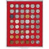 Lindner 2149 Coin Box-Gray / red insert