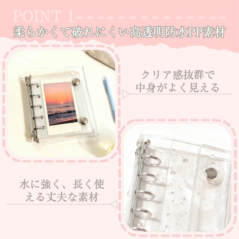 Transparent Girl M5 Sticker Binder Removable, Sticker Storage, Card Storage,