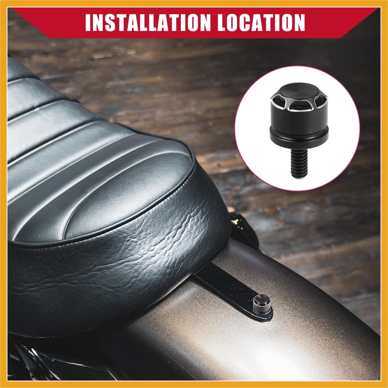 Partuto Motorcycle Seat Bolt Screw for Harley Davidson/Rear / 1