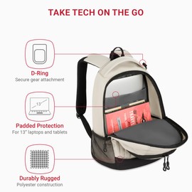 SwissGear SwissGear 1186 Bungee Backpack, Black/Gold, 17-Inch