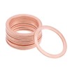 sourcing map 10Pcs 24mm x 30mm x 1.5mm Copper Flat