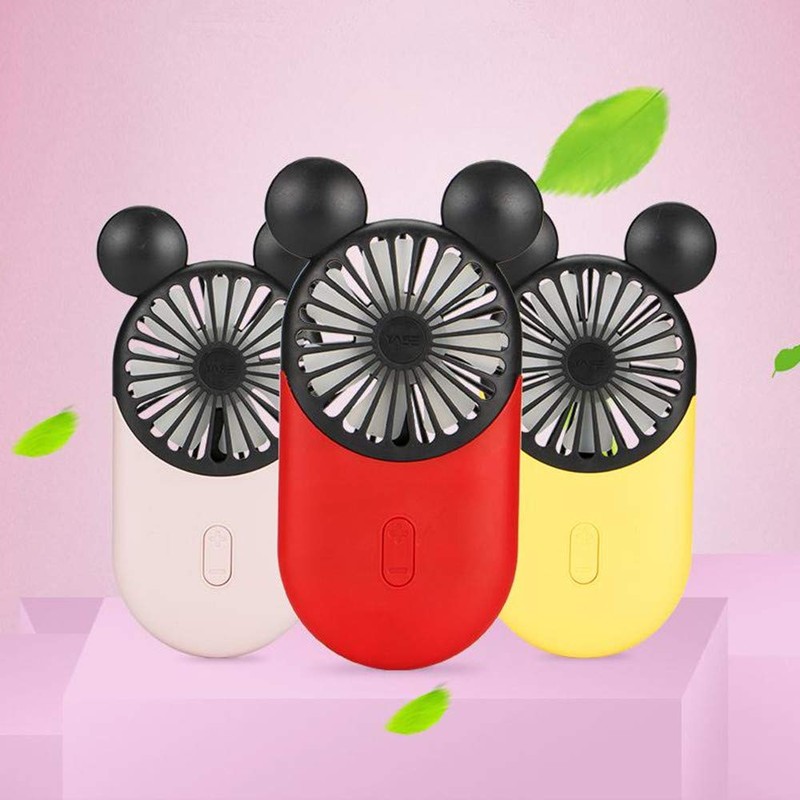 Kbinter Cute Personal Mini Fan, Handheld & Portable USB Rechargeable