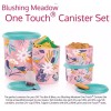 Tupperware Blushing Meadow One Touch Canister Set Of 4 NEW