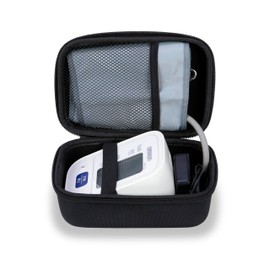 Ginsco Universal Hard Shell Case for Blood Pressure Monitor, Compatible with Omron/iHealth/AILE/Konquest/OVUTEK (Black)
