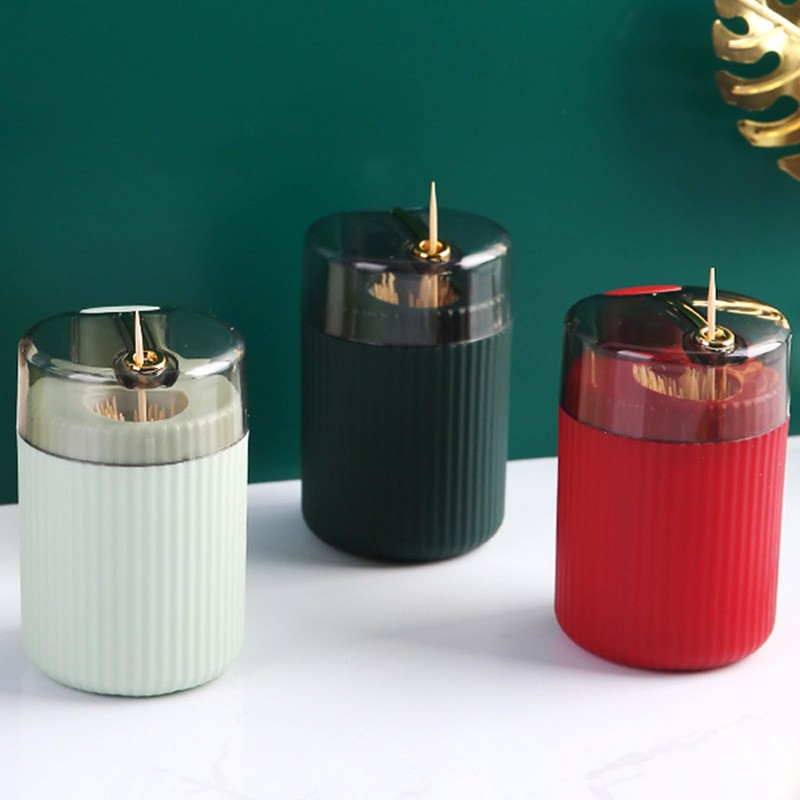 Orrdiffi Creative Automatic Toothpick Dispenser Toothpick Dispenser, Automatic Pop-Up Toothpick