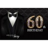 Leowefowa Vinyl 7x5ft Men 60th Happy Birthday Backdrop Tuxedo Backdrop