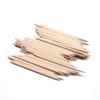 Borogo 100 Pcs Orange Wood Nail Sticks Double Sided Multi
