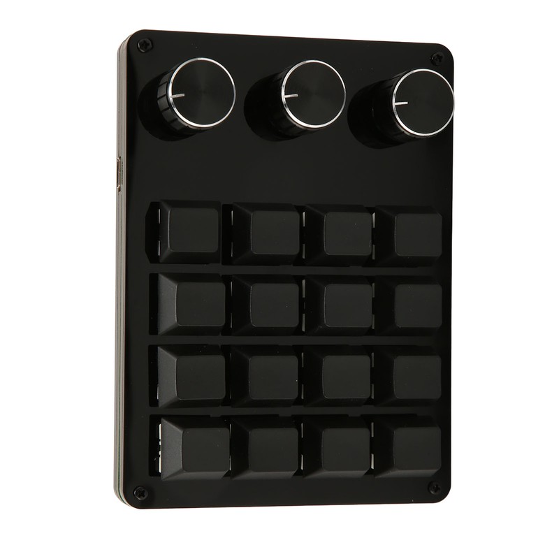 Programmable Keypad 16 Keys 3 Knobs Blue Switch Mechanical Hot