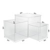 Red Co. Set of 3 Crystal Clear Acrylic Cube Display