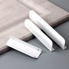 BOOLSFMAM Pack of 6 Concealed Cabinet Handles, Pure White Kitchen