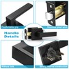 Estmoon 4 Pack Passage Door Knobs - Black Door Handle