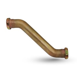 Highcraft 1-1/2” Double Offset Tube Brass Double Offset 22-Gauge Slip Joint Connection Tube for Bathroom Sink, Kitchen Sink, Utility Sink Tubular Drain Applications, Includes Nut and Washer