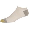 GOLDTOE Men's 656F Cotton No Show Athletic Socks, Multipairs, Khaki/Olive/Black/New