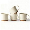 COIKZLY 10OZ Small Coffee Mugs with Stripe Patterns Set of