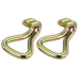 MECCANIXITY Ratchet Double J Strap Hook Load 2204 Lbs Zinc Color for 1" Tie Down Strap Webbing Car Truck Trailer Pack of 2