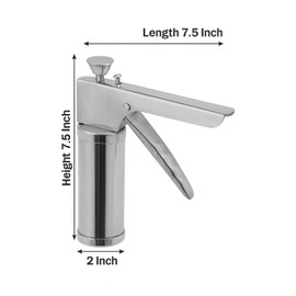 D & S Stainless Steel Sev Chakli Murukku Sancha Maker Machine Stainless Steel Kitchen Press Sev Chakli Maker, Silver