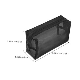 BESPORTBLE 4pcs Mesh Makeup Bag Set Durable Nylon Travel Zipper Pouches for Toiletry Cosmetics Accessories Organizing for Home Travel