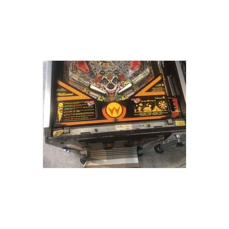 Williams Cyclone Pinball Custom Apron Instruction Cards