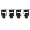 4PCS 1.5 Inch Universal Wheel 360° Rotation Heavy Caster Silence