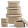 ISSEVE 6Pcs/Set Nesting Silicone Food Storage Containers with Lids, BPA