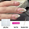 FNKFNK White French Tip Press on Nails Short Almond Fake