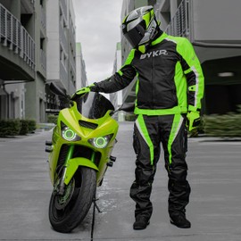 BYKR All-Weather Motorcycle Gloves for Men & Women – Protection for Dirt Bike, BMX, MX, and ATV Riding – FL Green XXL