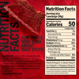 Jack Link's Beef Jerky, Original, Multipack Bags - Flavorful Meat Snacks for Lunches, Ready to Eat Protein Snacks, Individual Packs - 7g of Protein, Made with 100% Beef - 0.625 oz (Pack of 20)