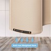 Dufu Shower Curtain 180 x 200 Beige Waterproof Polyester Bath,