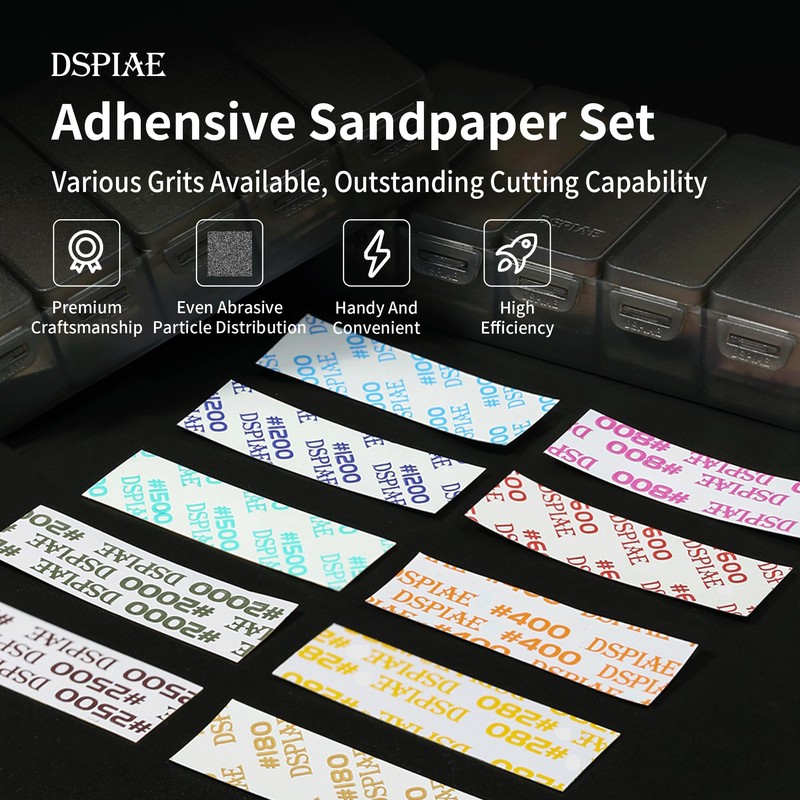 DSPIAE Combo Grit Packs (#1000, #1200, #1500, #2000, #2500), juego